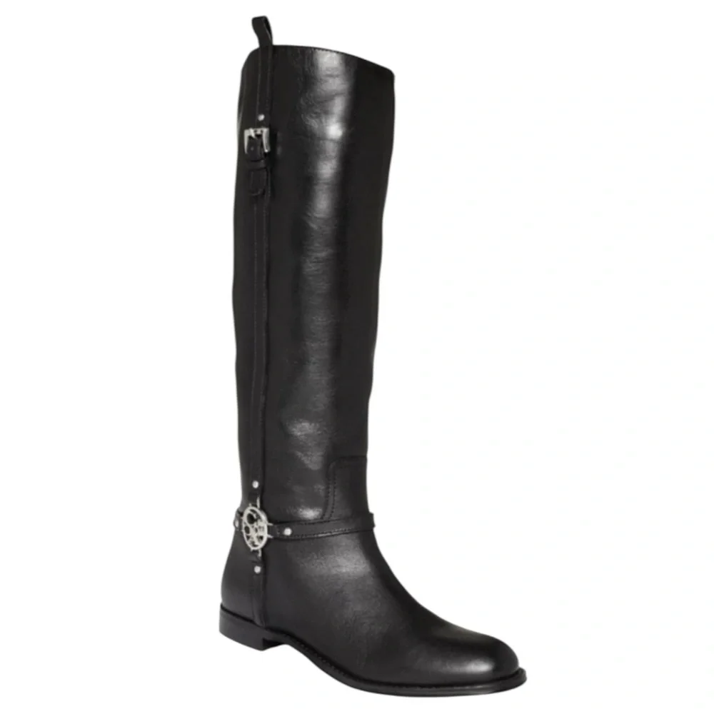 COACH Mulan Leather Riding Boots in Classic Black Size 7 — CLOSET STAPLE!!!